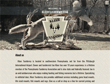 Tablet Screenshot of kleertaxidermy.com